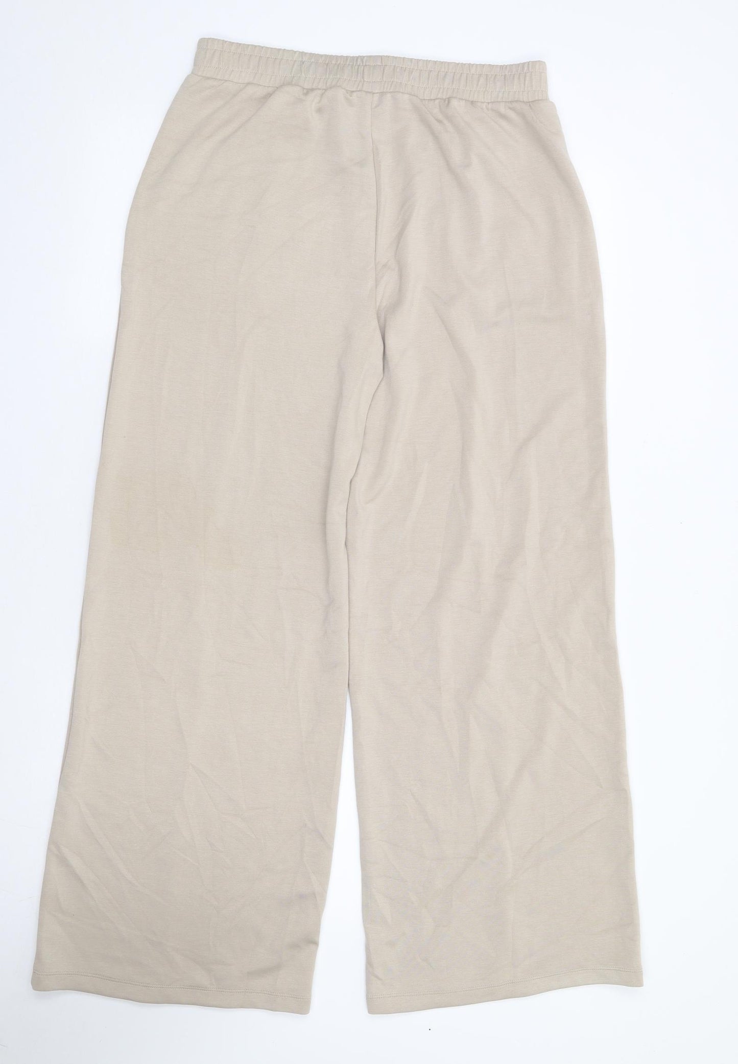 F&F Womens Beige  Polyamide Sweatpants Trousers Size 12 L30 in Regular Drawstring