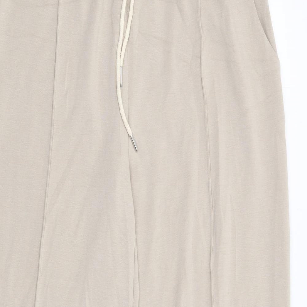 F&F Womens Beige  Polyamide Sweatpants Trousers Size 12 L30 in Regular Drawstring