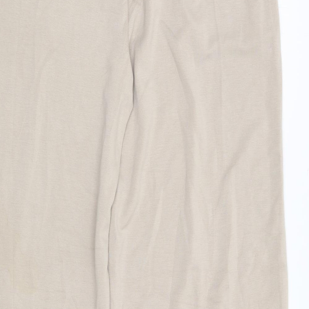 F&F Womens Beige  Polyamide Sweatpants Trousers Size 12 L30 in Regular Drawstring