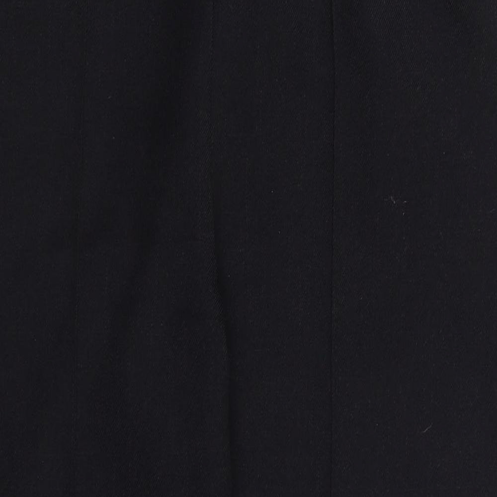Papaya Womens Black  Polyester Trousers  Size 16 L29 in Regular