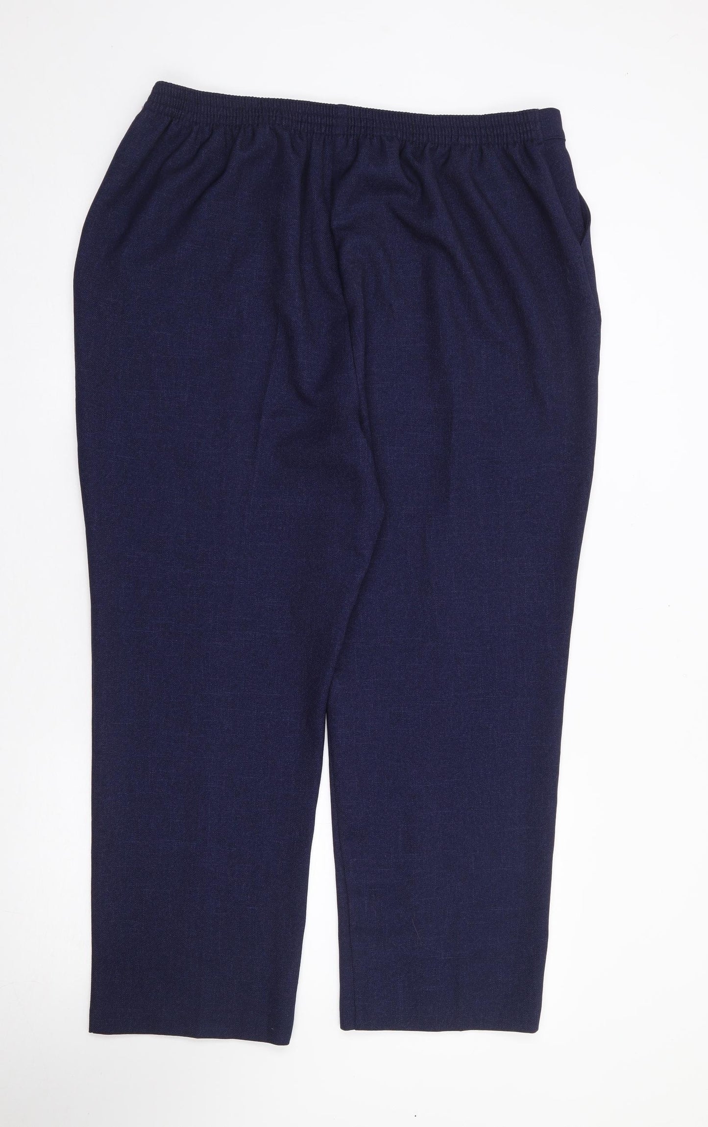 Papaya Womens Blue  Polyester Trousers  Size 18 L27 in Regular