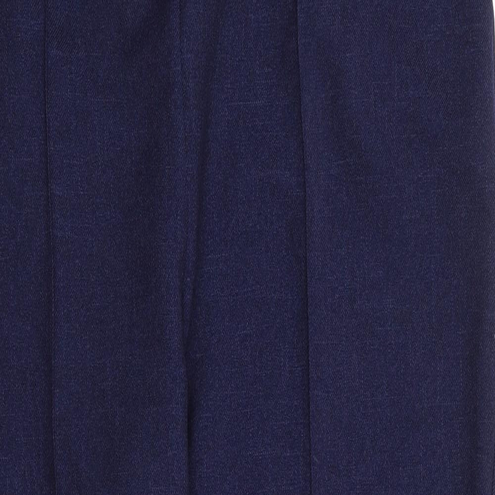 Papaya Womens Blue  Polyester Trousers  Size 18 L27 in Regular