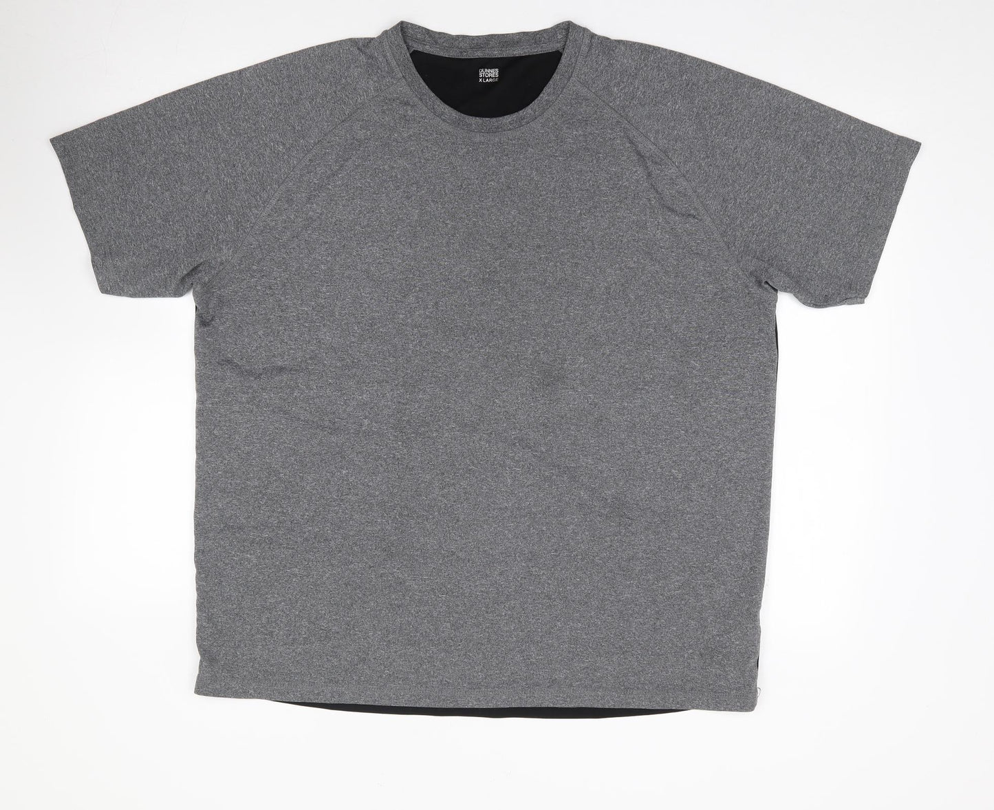 Dunnes Mens Grey  Polyester Jersey T-Shirt Size XL Crew Neck Pullover