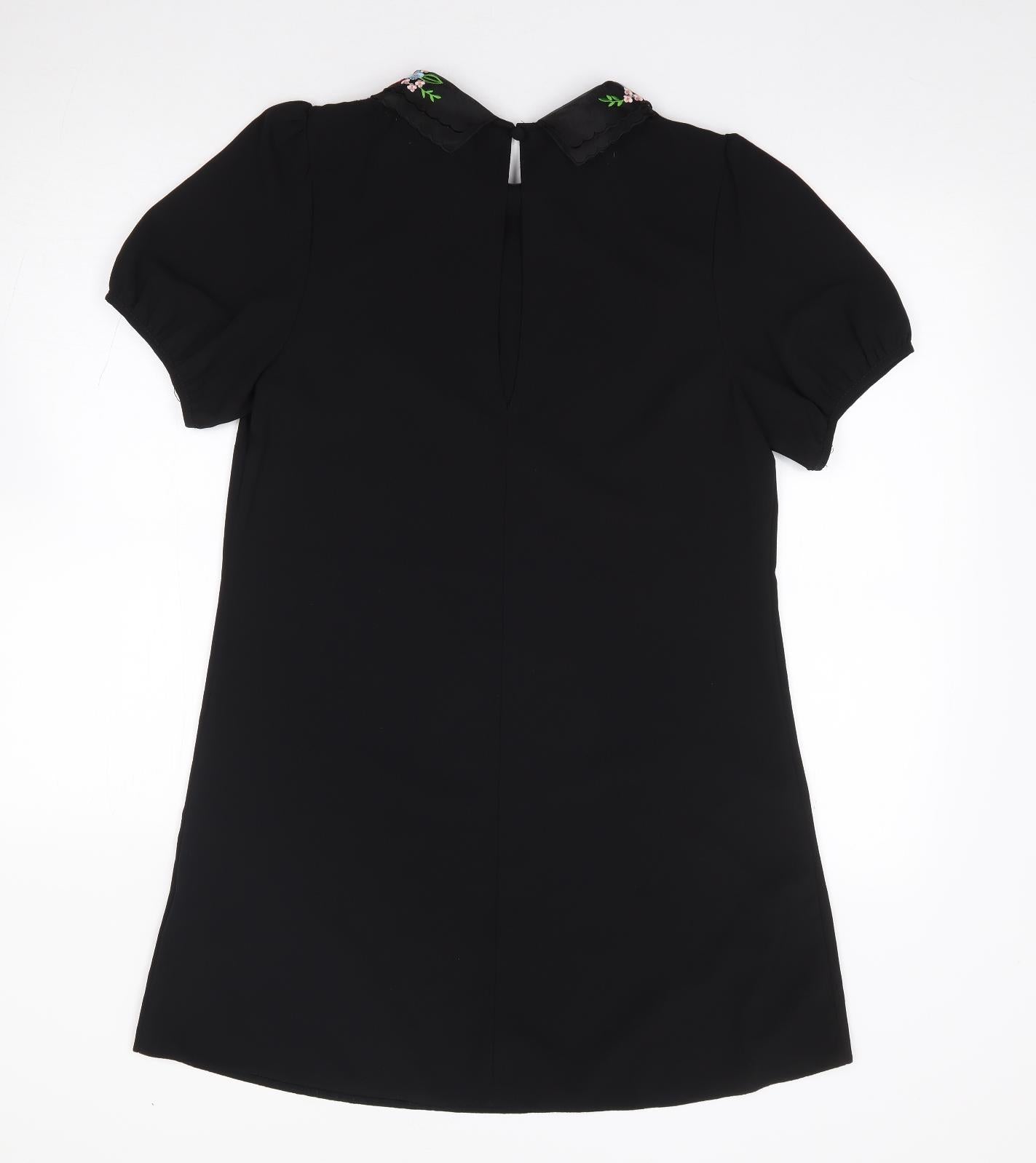 New Look  Womens Black  Polyester A-Line  Size 10  Collared Pullover