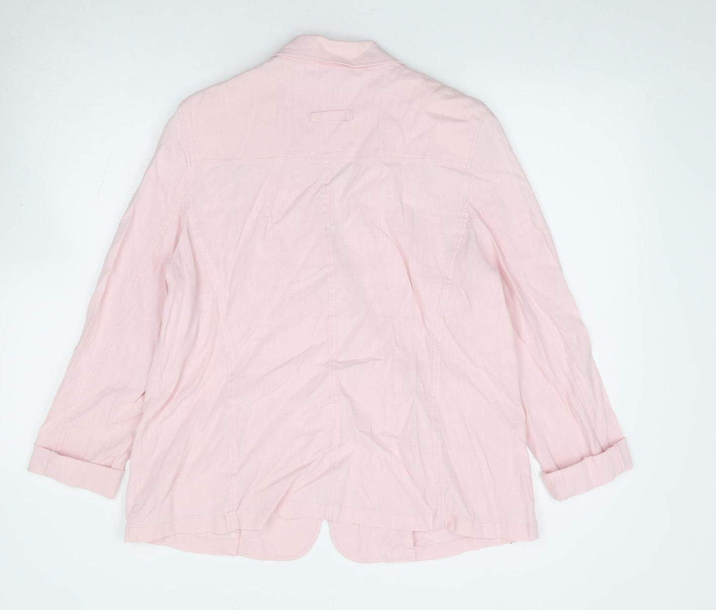 Marks and Spencer Womens Pink  Linen Jacket Suit Jacket Size 18