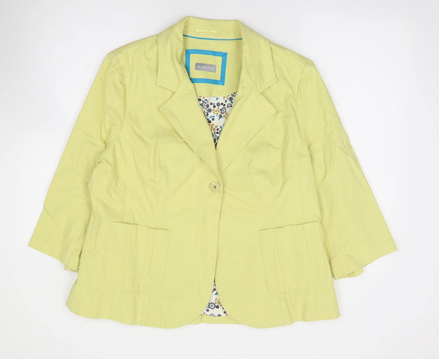Per Una Womens Yellow   Jacket  Size 20  Button