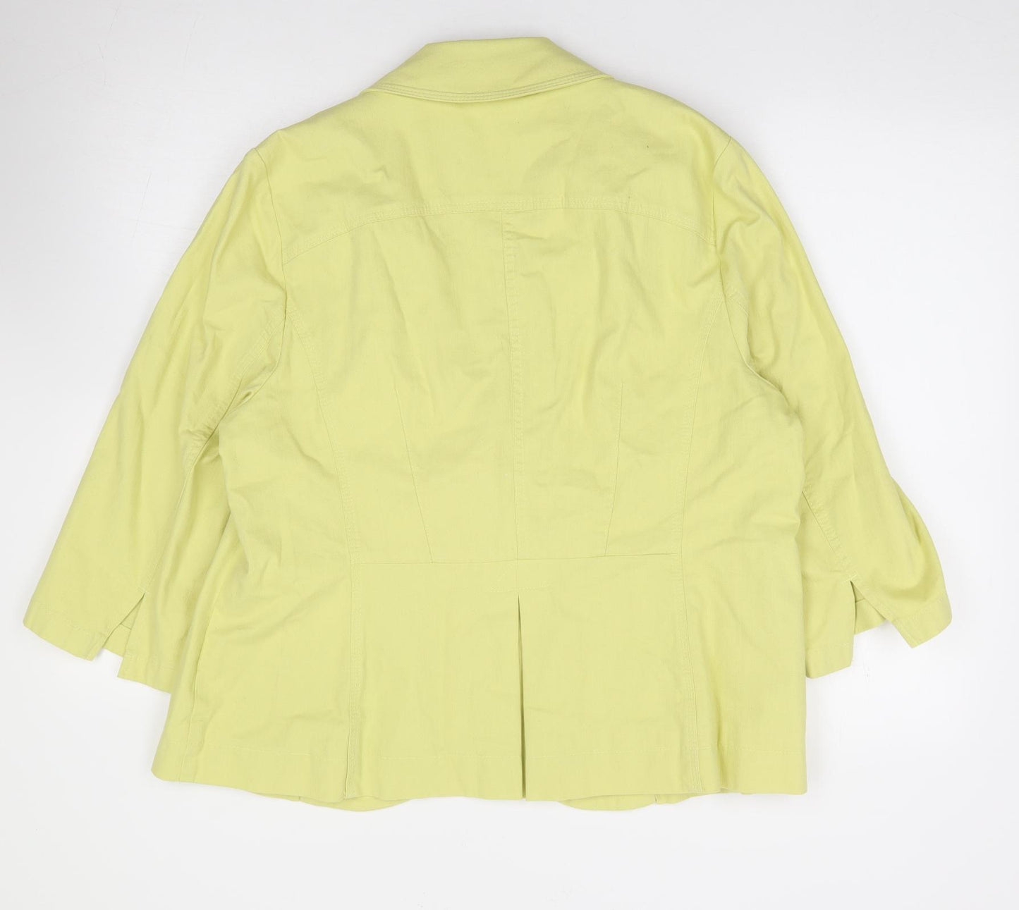 Per Una Womens Yellow   Jacket  Size 20  Button