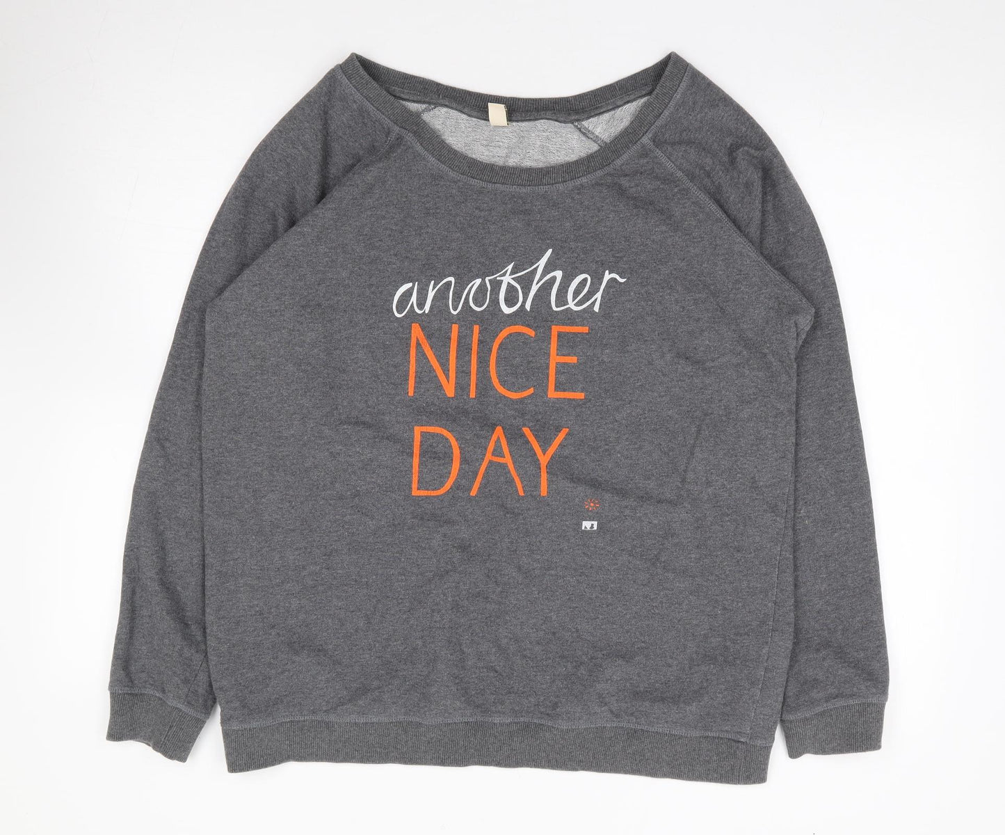 Earth Positive Womens Grey  100% Cotton Pullover Sweatshirt Size XL  Pullover