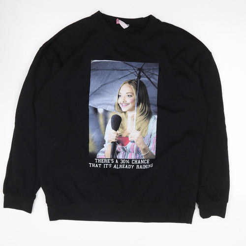 Mean Girls  Womens Black  Cotton Pullover Sweatshirt Size L  Pullover