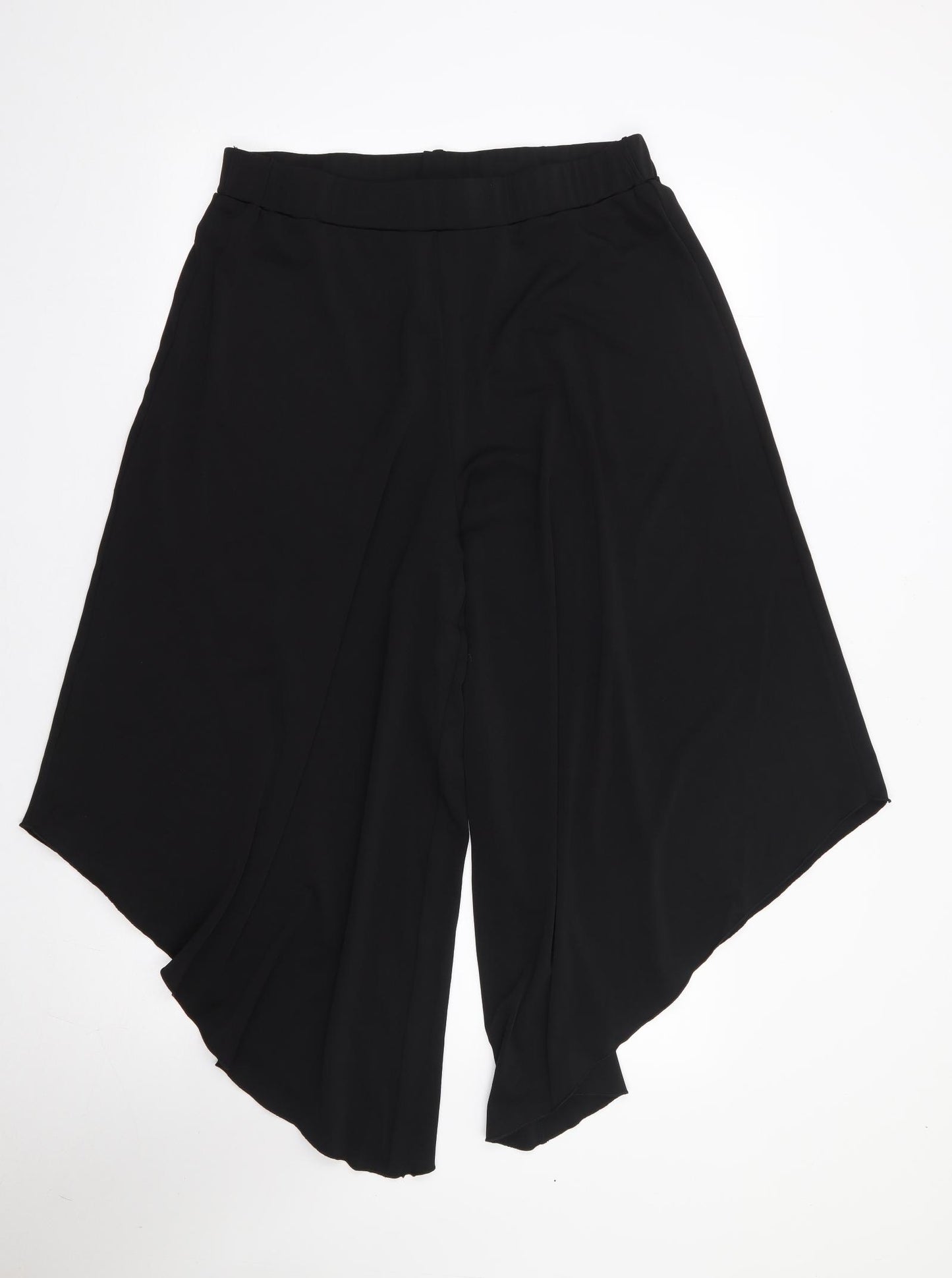 Shein Curve Womens Black  Polyester Cropped Trousers Size XL L26 in Regular