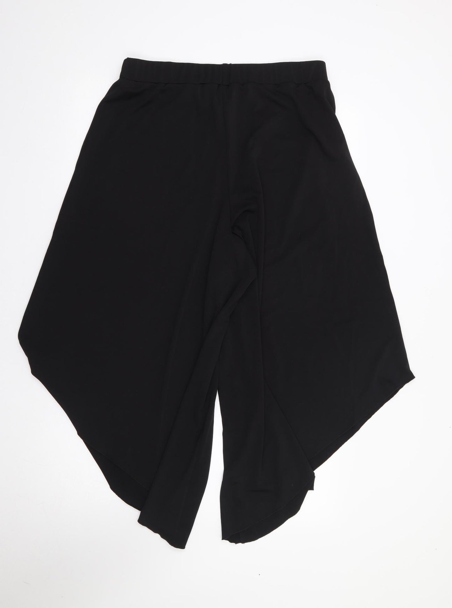 Shein Curve Womens Black  Polyester Cropped Trousers Size XL L26 in Regular