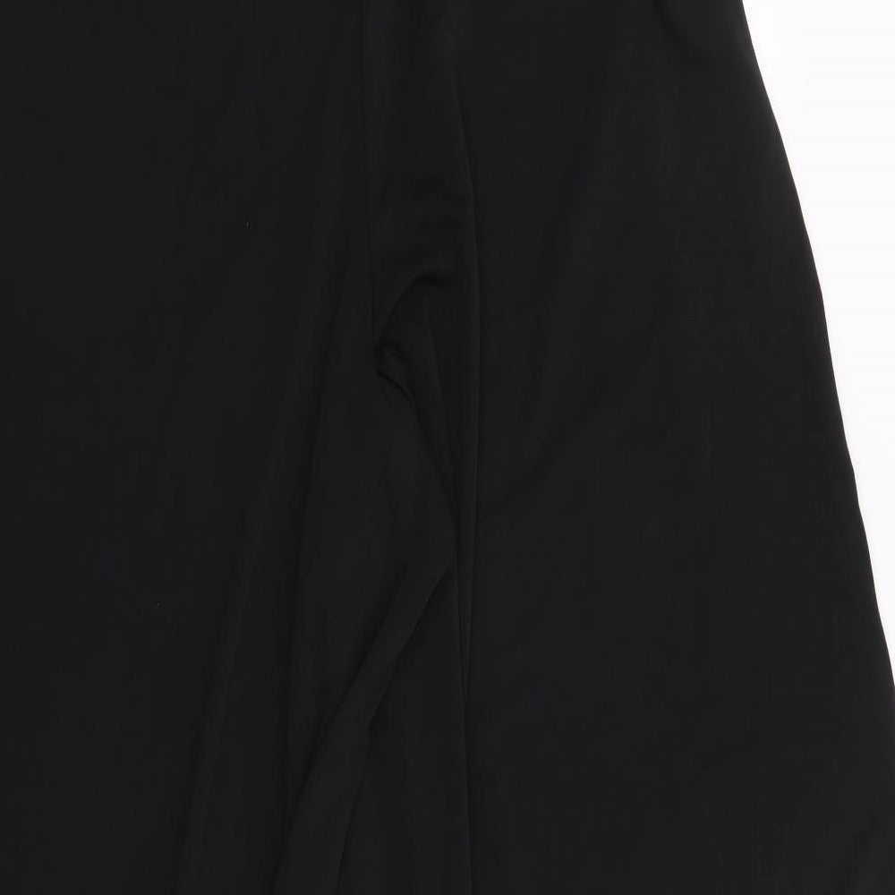 Shein Curve Womens Black  Polyester Cropped Trousers Size XL L26 in Regular