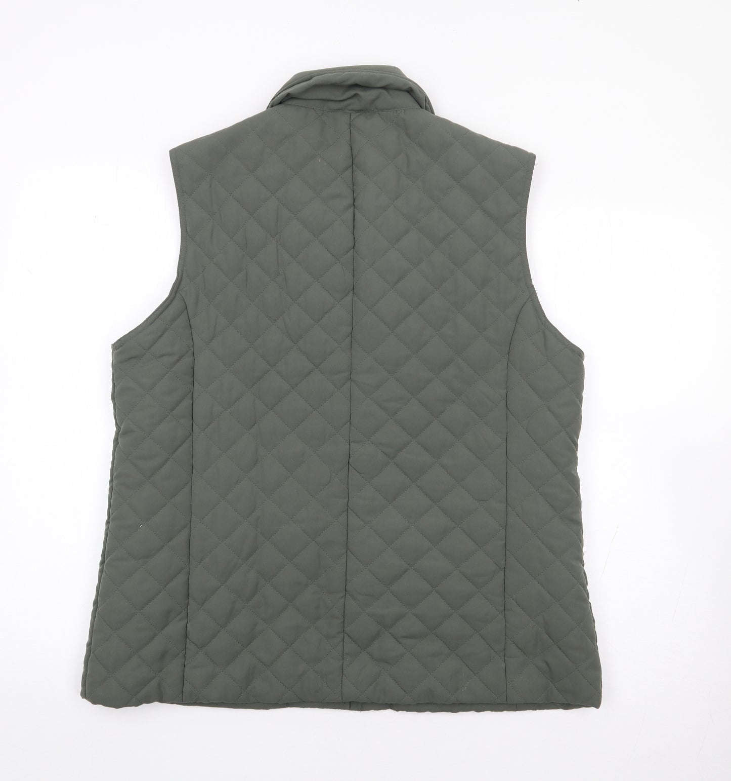 YS Collection Womens Green   Bomber Jacket Coat Size 16  Snap