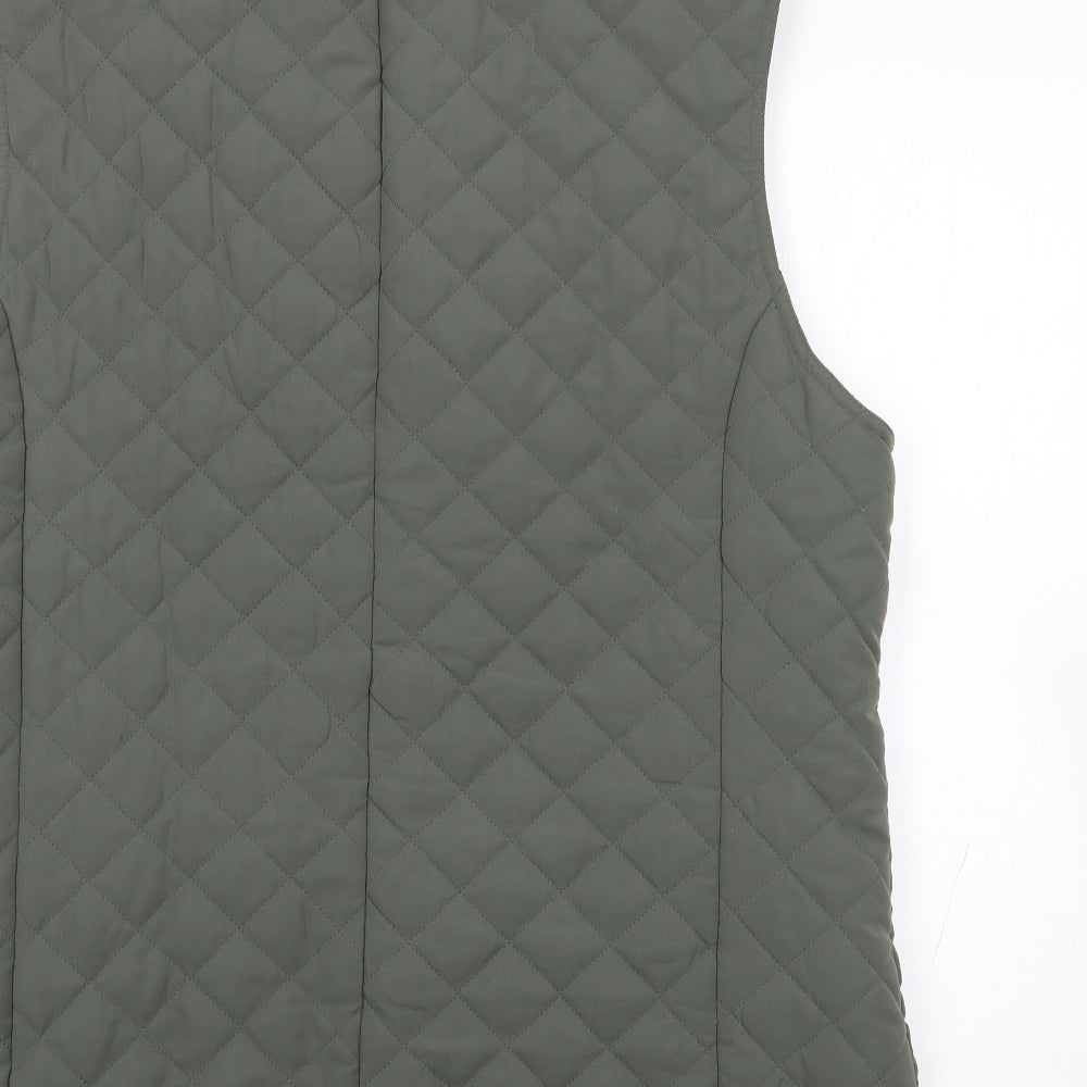 YS Collection Womens Green   Bomber Jacket Coat Size 16  Snap