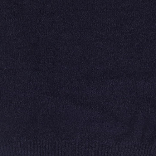 Poppy Womens Blue Crew Neck  Acrylic Pullover Jumper Size 38