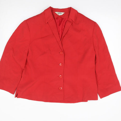 Whimsy Womens Red  Polyester Jacket Suit Jacket Size 16