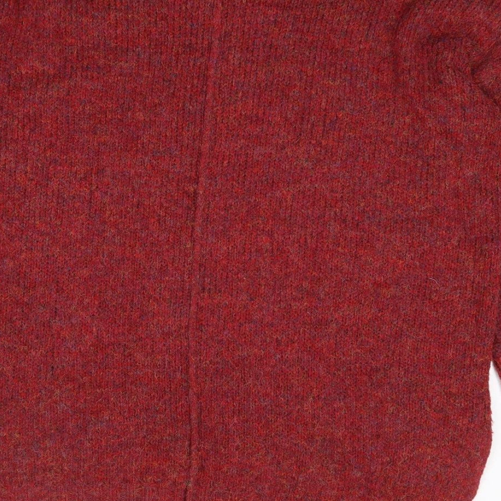 Marks and Spencer Womens Red Round Neck  Polyester Pullover Jumper Size L