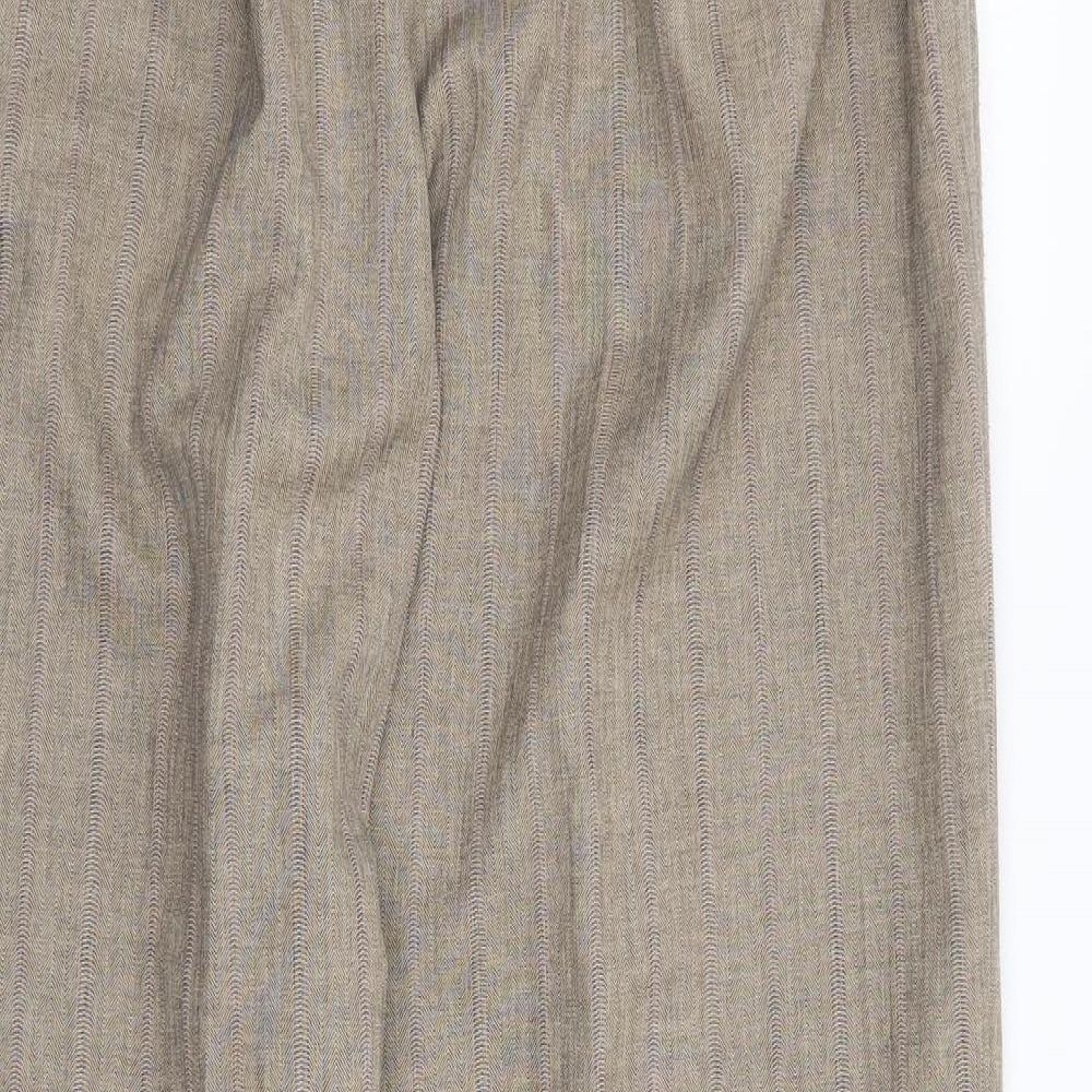 Marks and Spencer Womens Brown  Polyester Trousers  Size 18 L29 in Regular