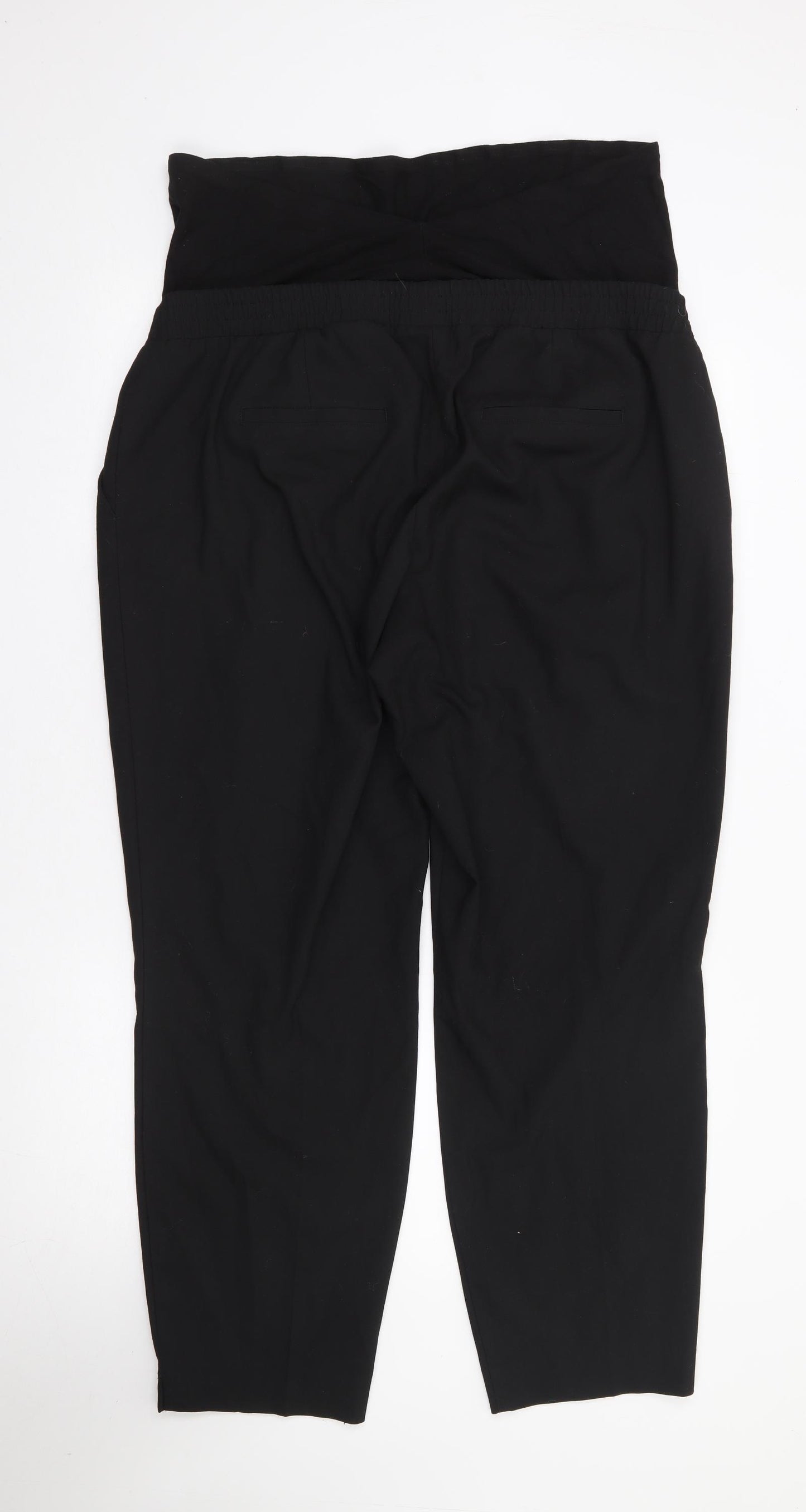 Next Maternity Womens Black  Polyester Trousers  Size 18 L29 in Regular