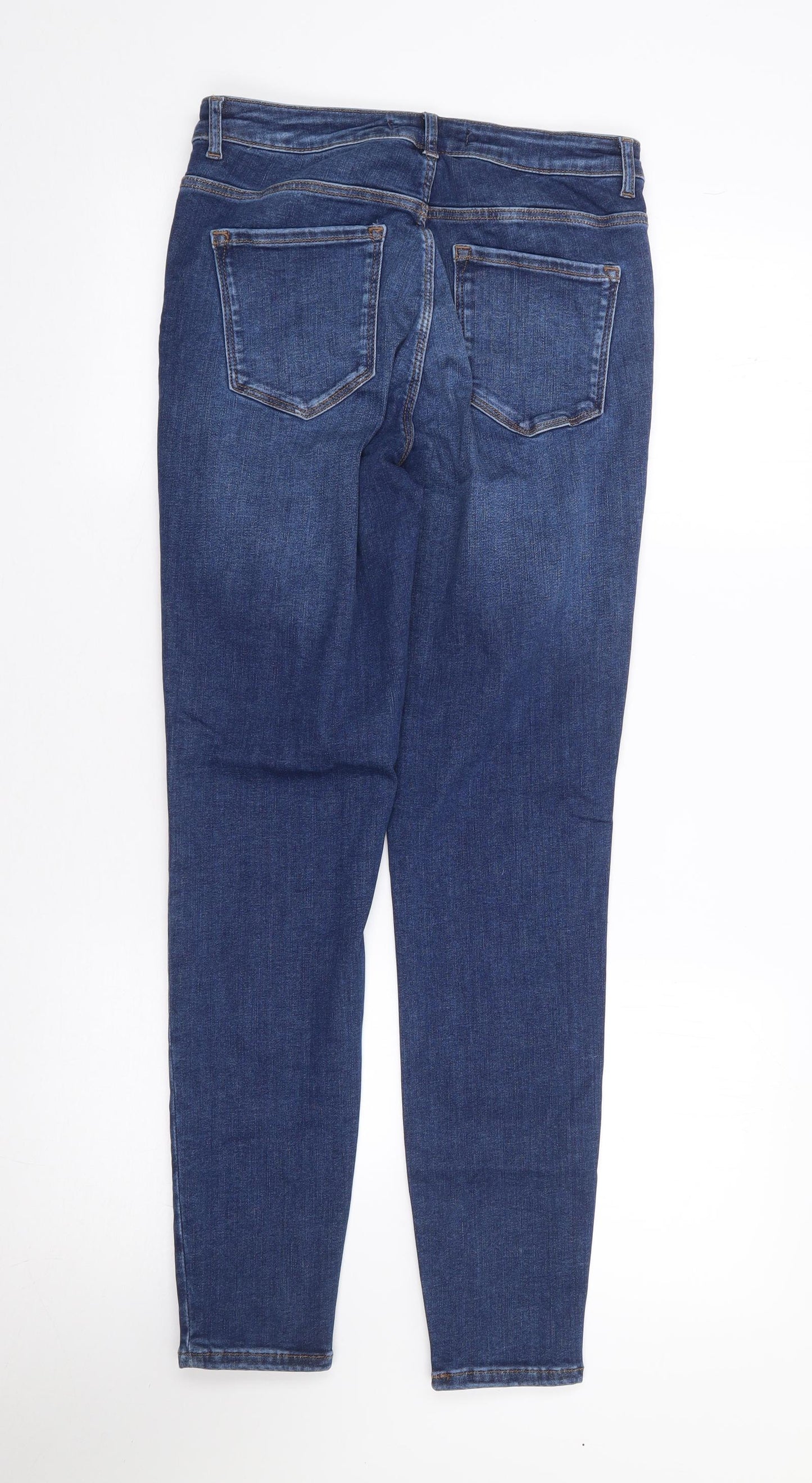Dunnes Womens Blue  Cotton Skinny Jeans Size 12 L29 in Regular Zip
