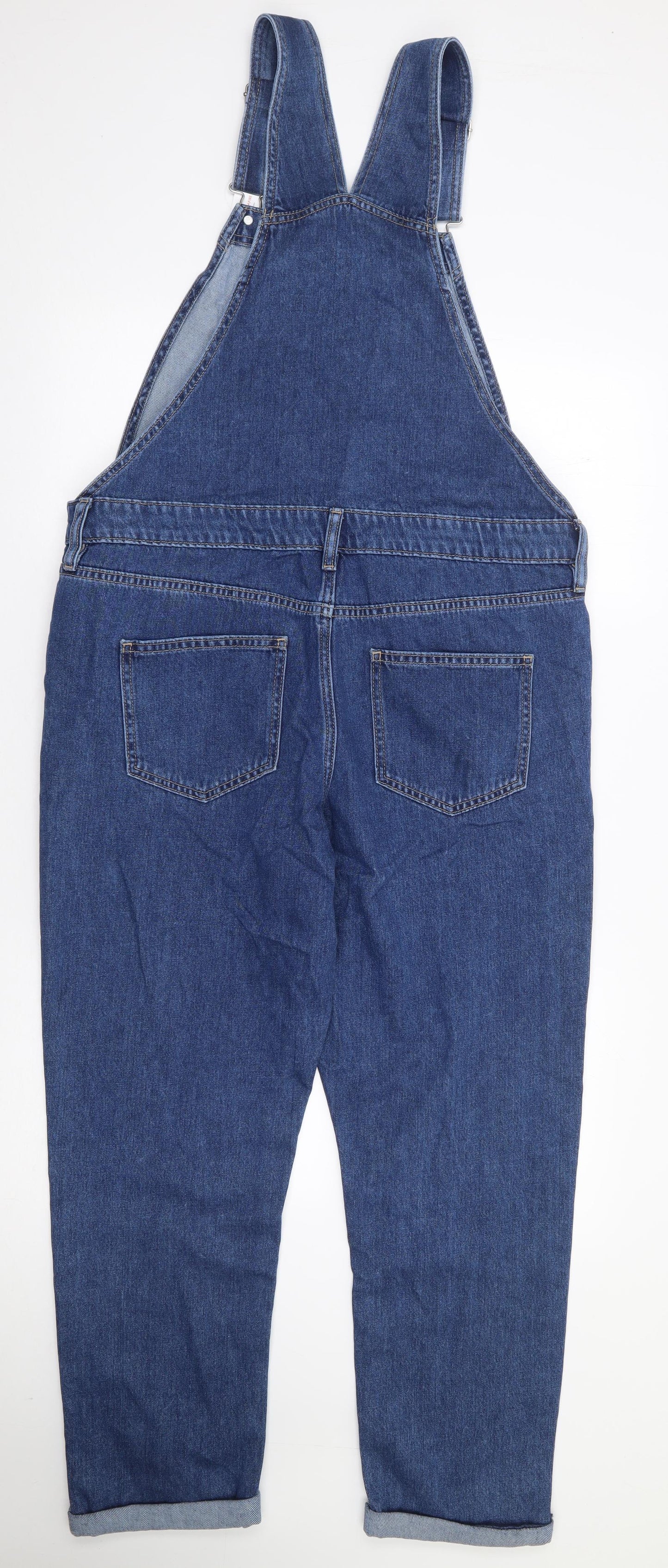 F&F Womens Blue  100% Cotton Coverall One-Piece Size 12 L28 in Pullover