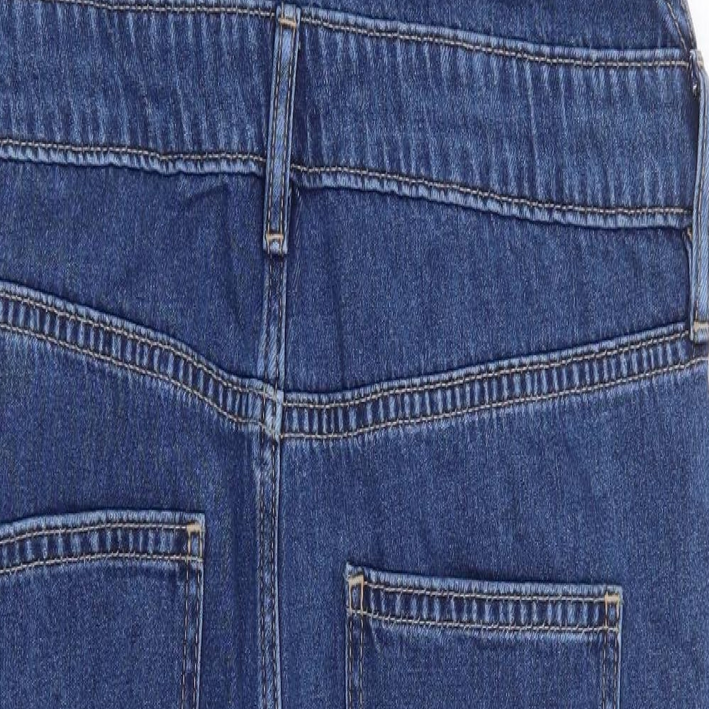 F&F Womens Blue  100% Cotton Coverall One-Piece Size 12 L28 in Pullover