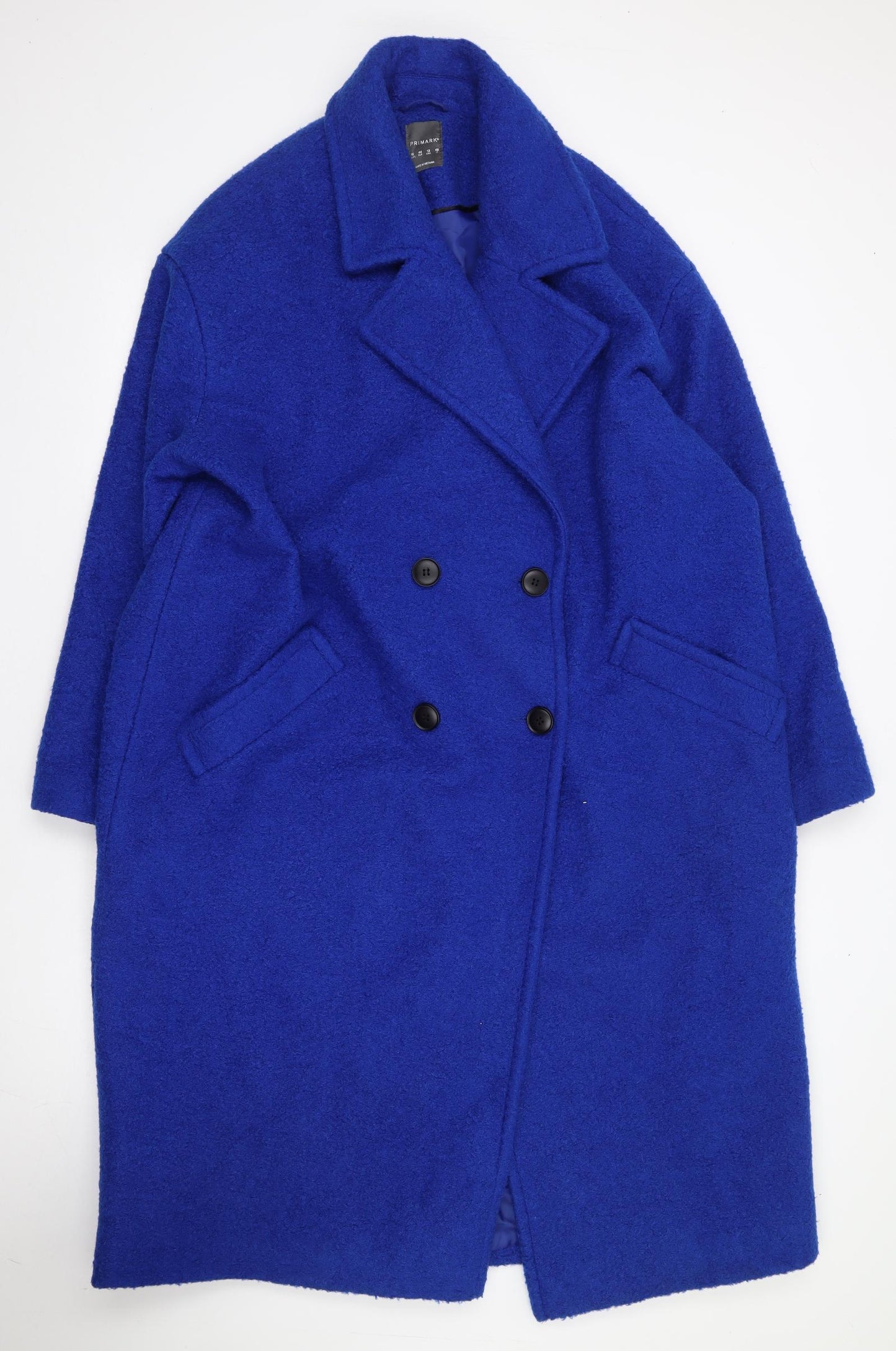Primark Womens Blue   Jacket Coat Size 16  Button
