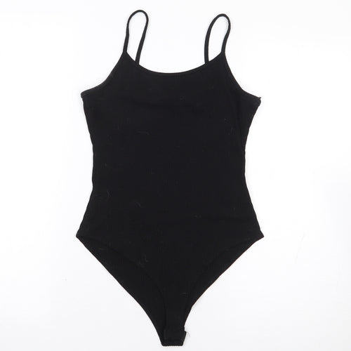Primark Womens Black  Polyester Catsuit One-Piece Size 2XS  Snap - Ribbed
