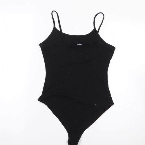 Primark Womens Black  Polyester Catsuit One-Piece Size 2XS  Snap - Ribbed
