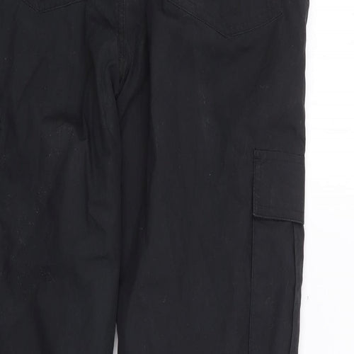 Mountain Warehouse Boys Black  Polyester Rain Trousers Trousers Size 11-12 Years L28 in Regular Zip