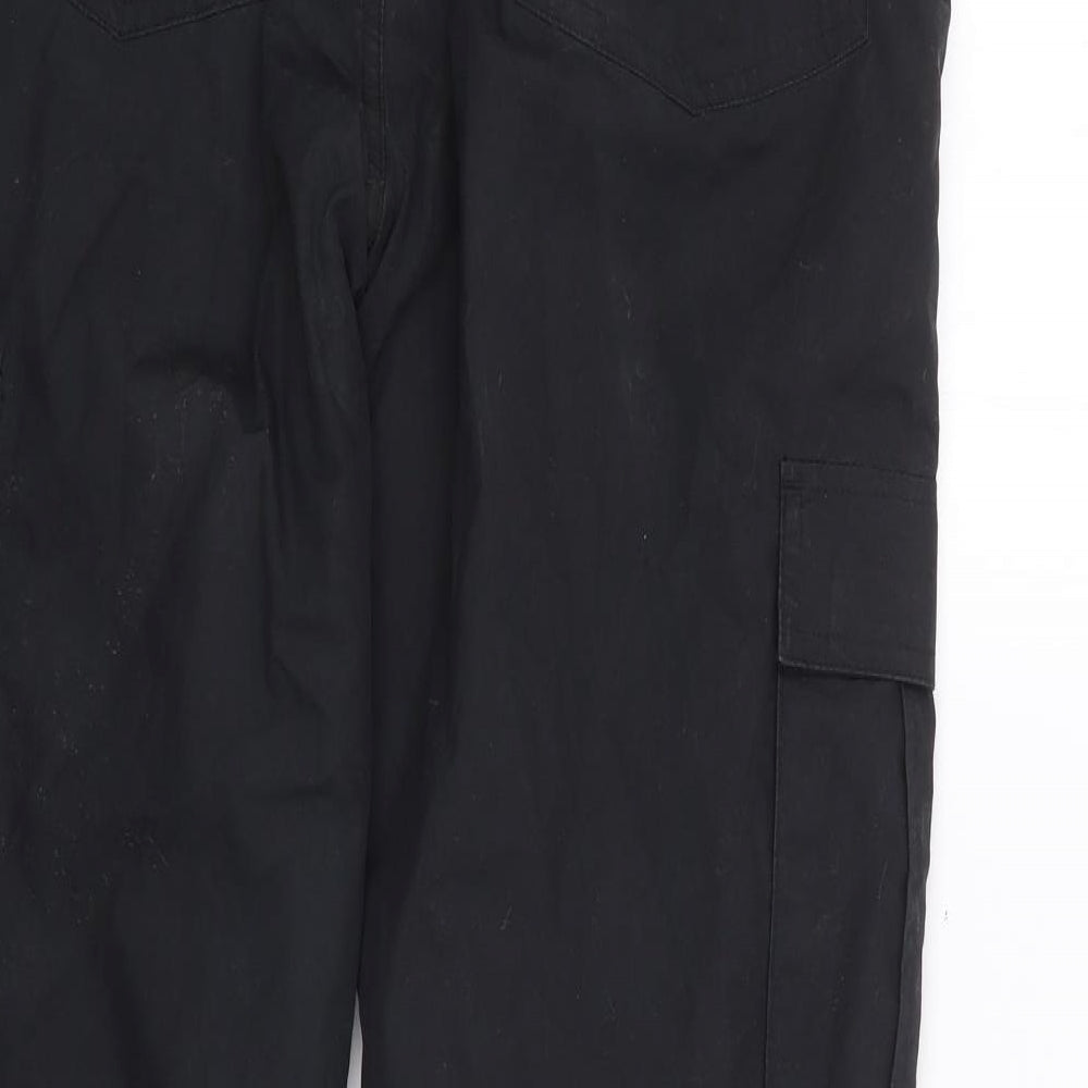Mountain Warehouse Boys Black  Polyester Rain Trousers Trousers Size 11-12 Years L28 in Regular Zip