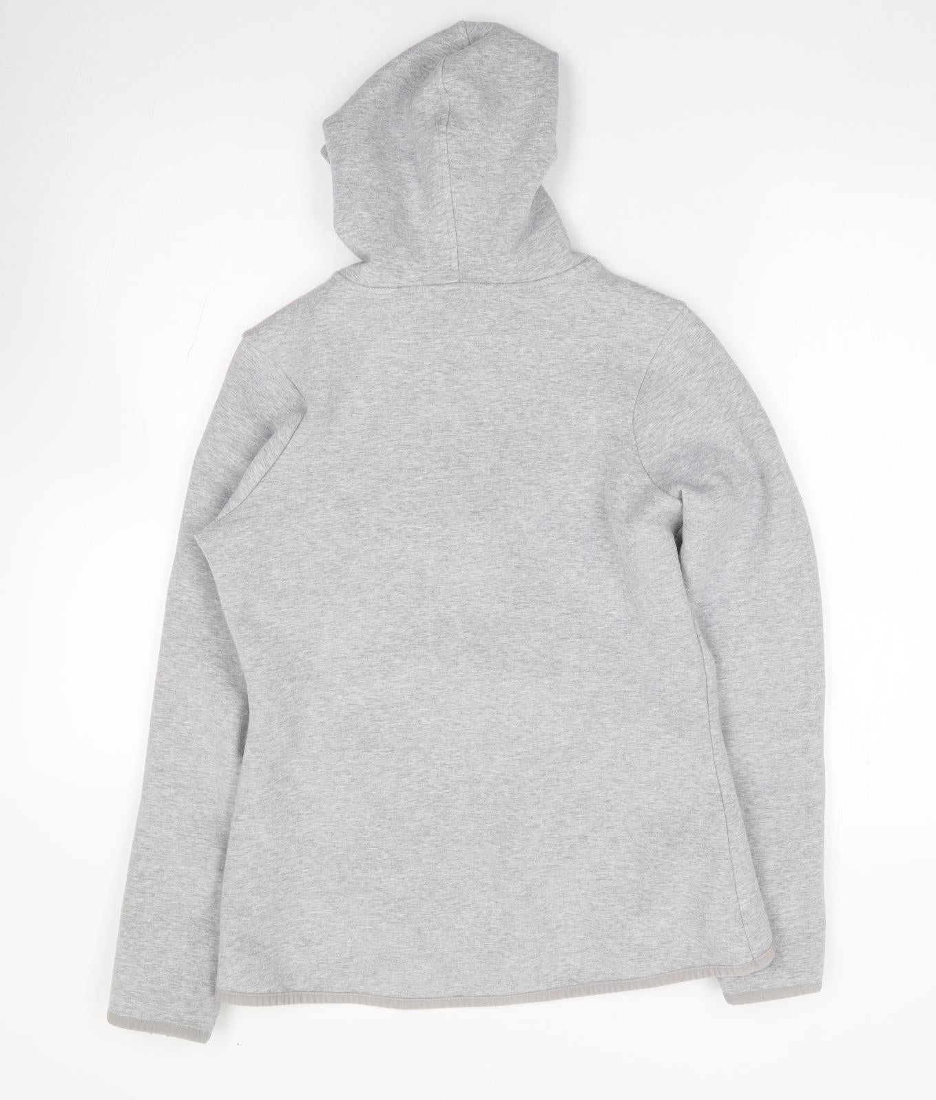 Marks and Spencer Womens Grey  Cotton Full Zip Hoodie Size 10  Zip - Activewear