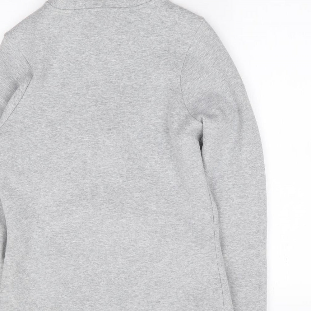 Marks and Spencer Womens Grey  Cotton Full Zip Hoodie Size 10  Zip - Activewear