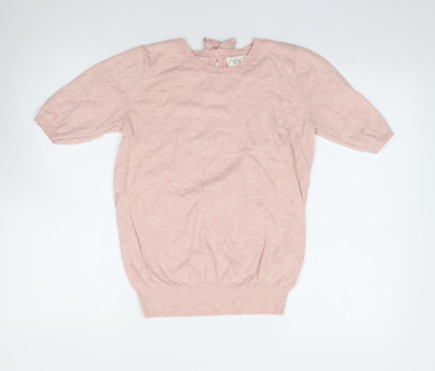 Next  Womens Pink Crew Neck  Cotton Pullover Jumper Size 10