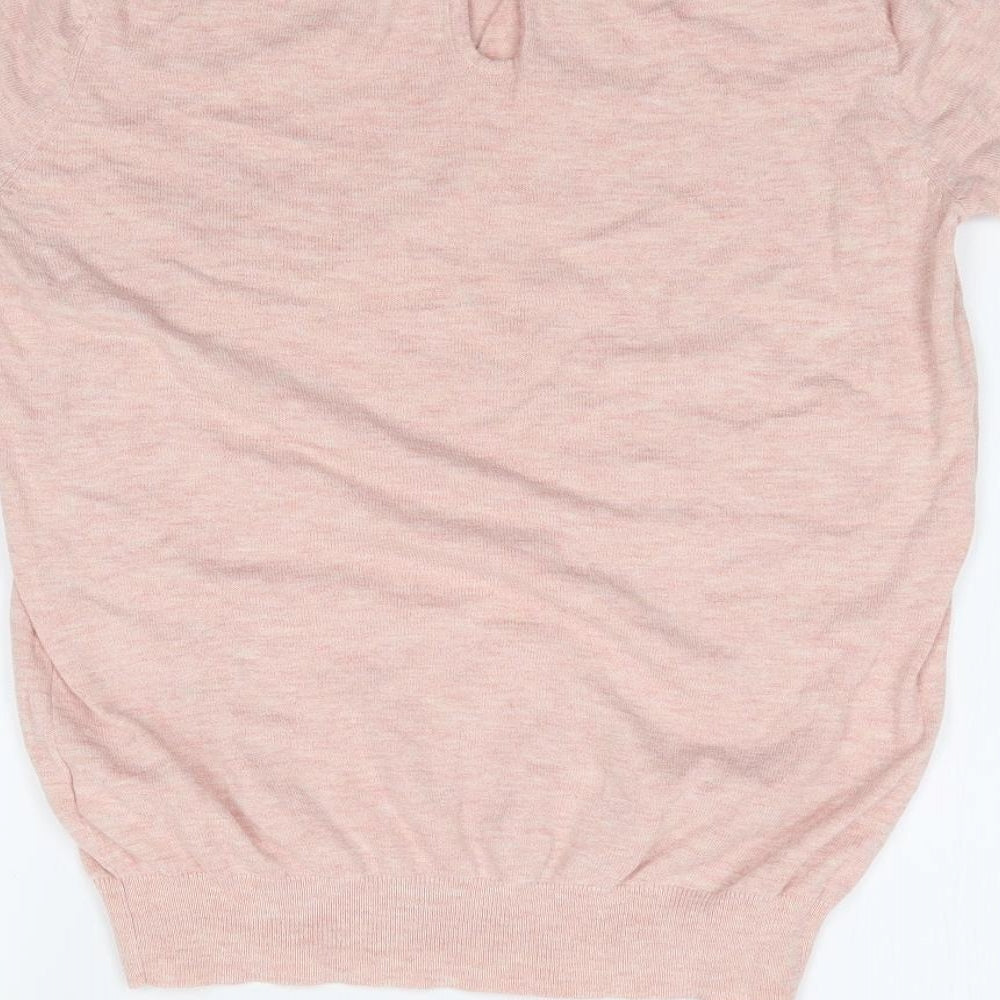 Next  Womens Pink Crew Neck  Cotton Pullover Jumper Size 10