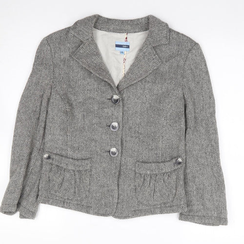 Oasis Womens Black   Jacket  Size 8  Button