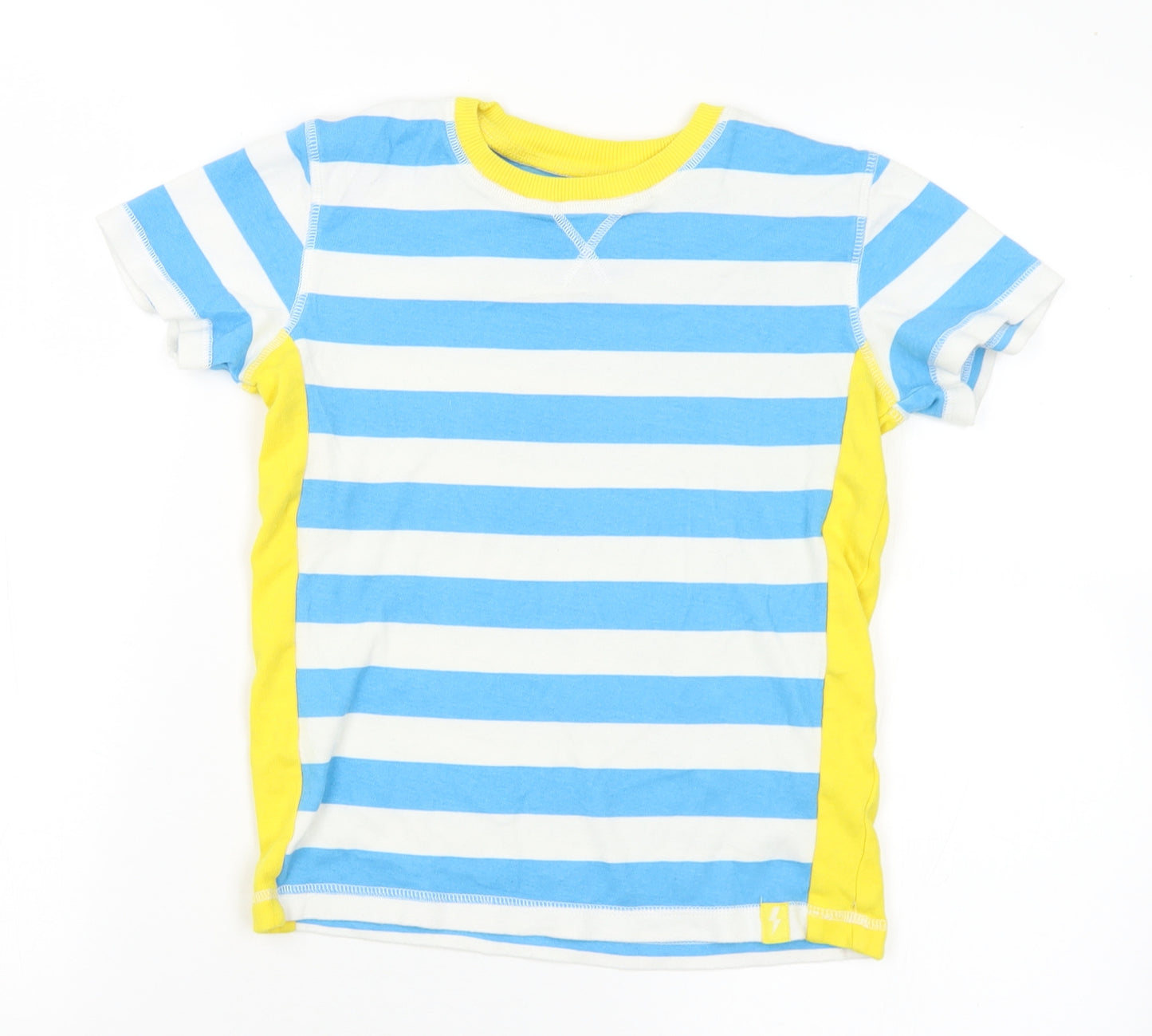 Willow Girls Multicoloured Striped Cotton Basic T-Shirt Size 9-10 Years Crew Neck