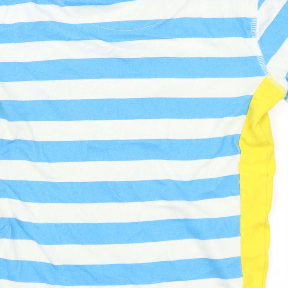 Willow Girls Multicoloured Striped Cotton Basic T-Shirt Size 9-10 Years Crew Neck