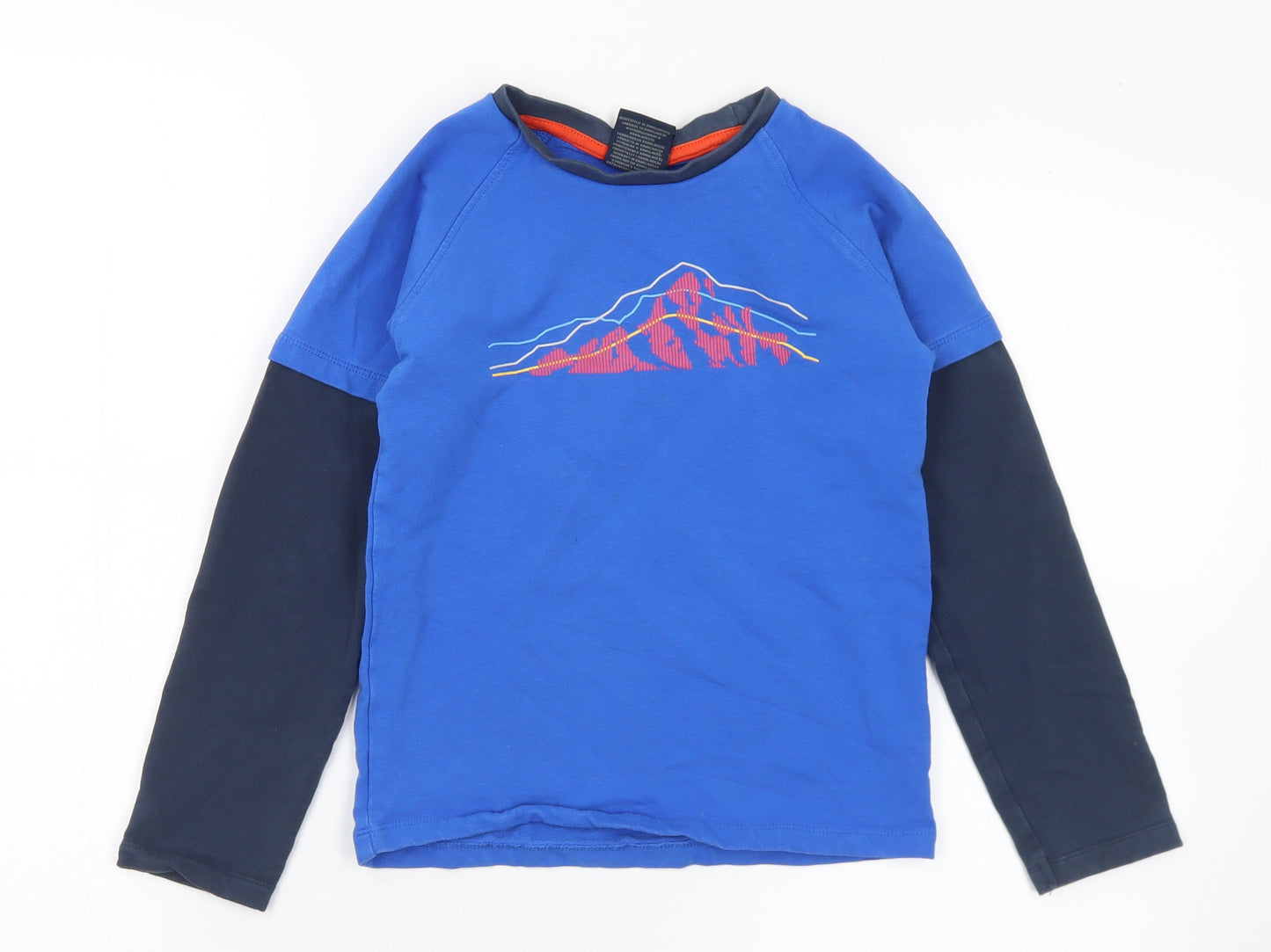 Trespass Boys Blue  Cotton Pullover Sweatshirt Size 7-8 Years   - Mountains