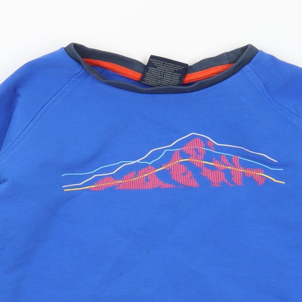 Trespass Boys Blue  Cotton Pullover Sweatshirt Size 7-8 Years   - Mountains
