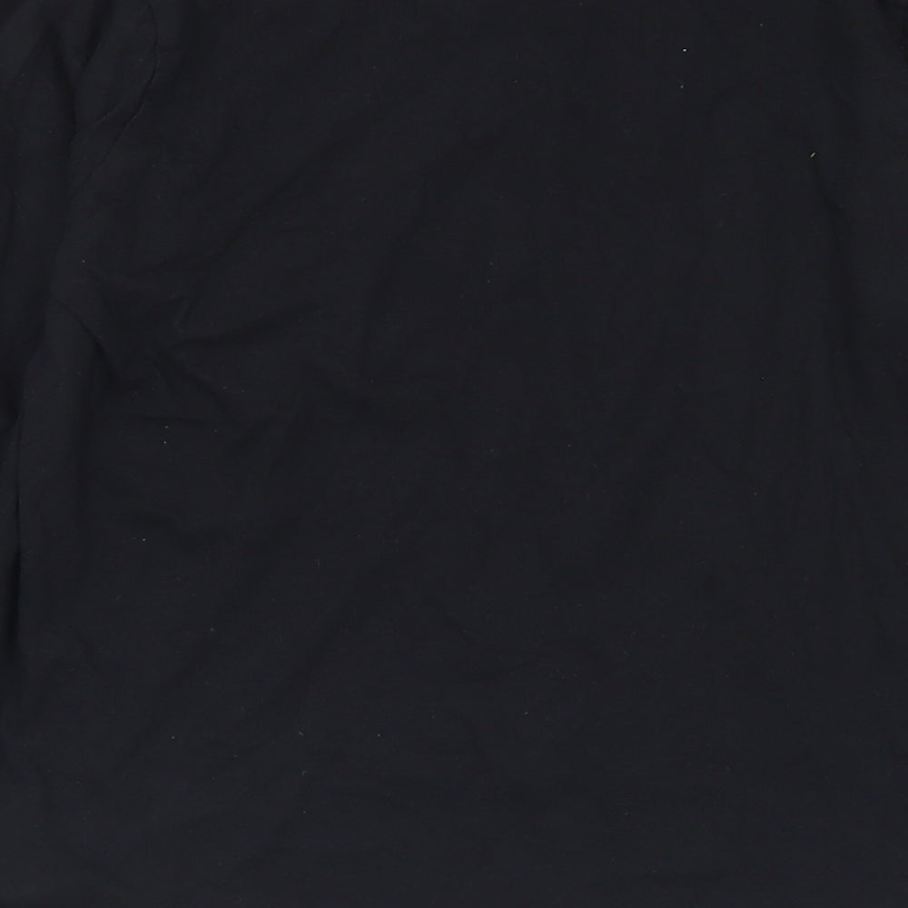 Hallow Scream Boys Black  Cotton Basic T-Shirt Size 10-11 Years Crew Neck  - Glow in the dark Skeleton