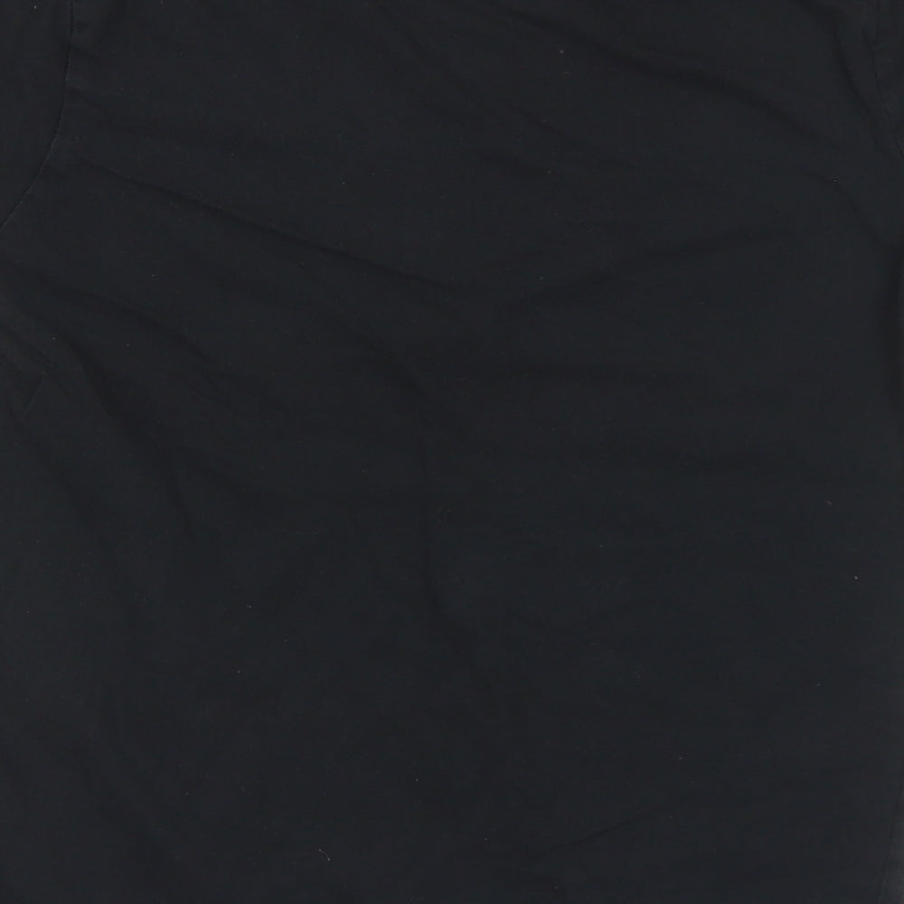 Primark Boys Black  Cotton Basic T-Shirt Size 8-9 Years Crew Neck  - LA