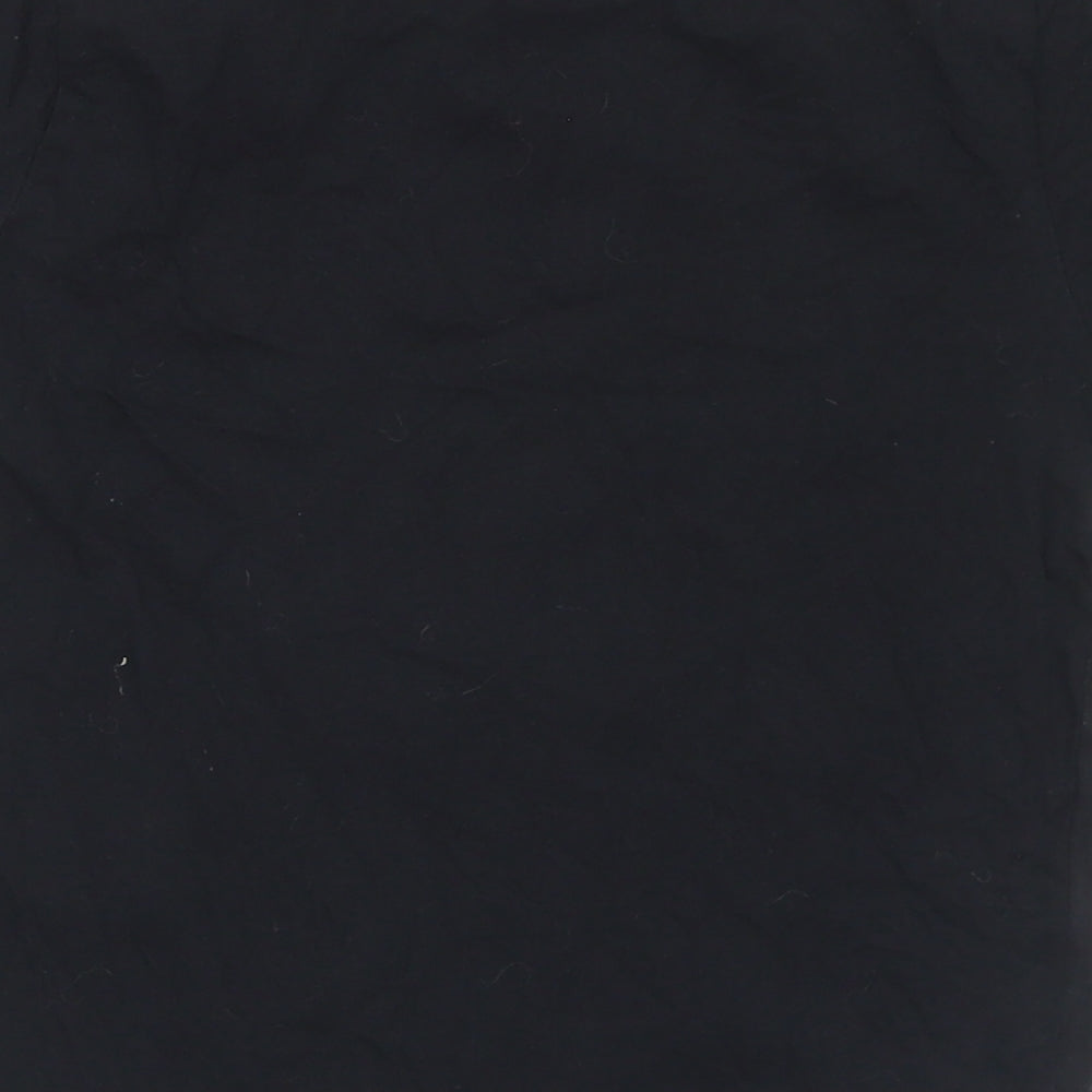 Primark Boys Black  Cotton Basic T-Shirt Size 6-7 Years Crew Neck  - Play Station