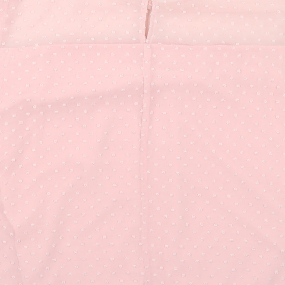 Simply Be Womens Pink  Polyester Basic Blouse Size 18 Round Neck