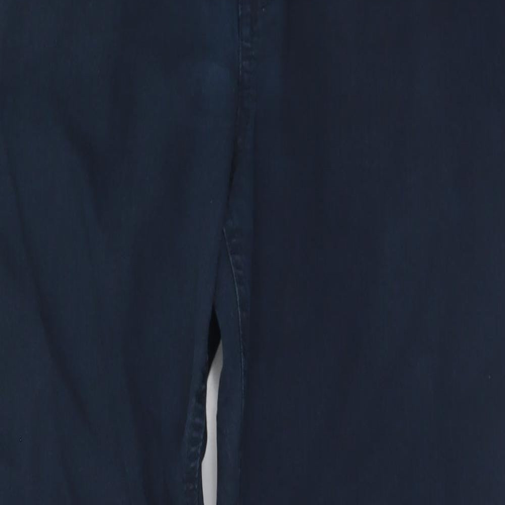 George Mens Blue  Cotton Straight Jeans Size 36 L32 in Regular Button