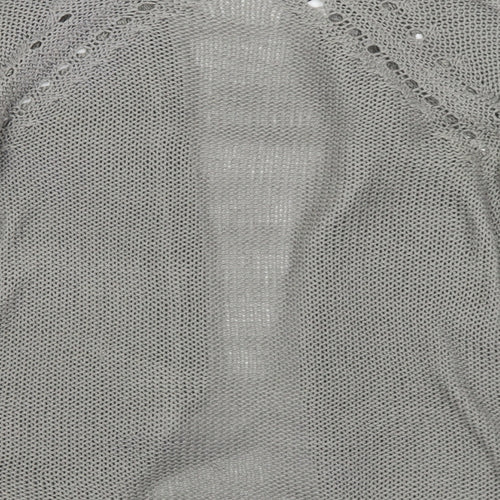 H&M Womens Grey V-Neck  Acrylic Cardigan Jumper Size XS