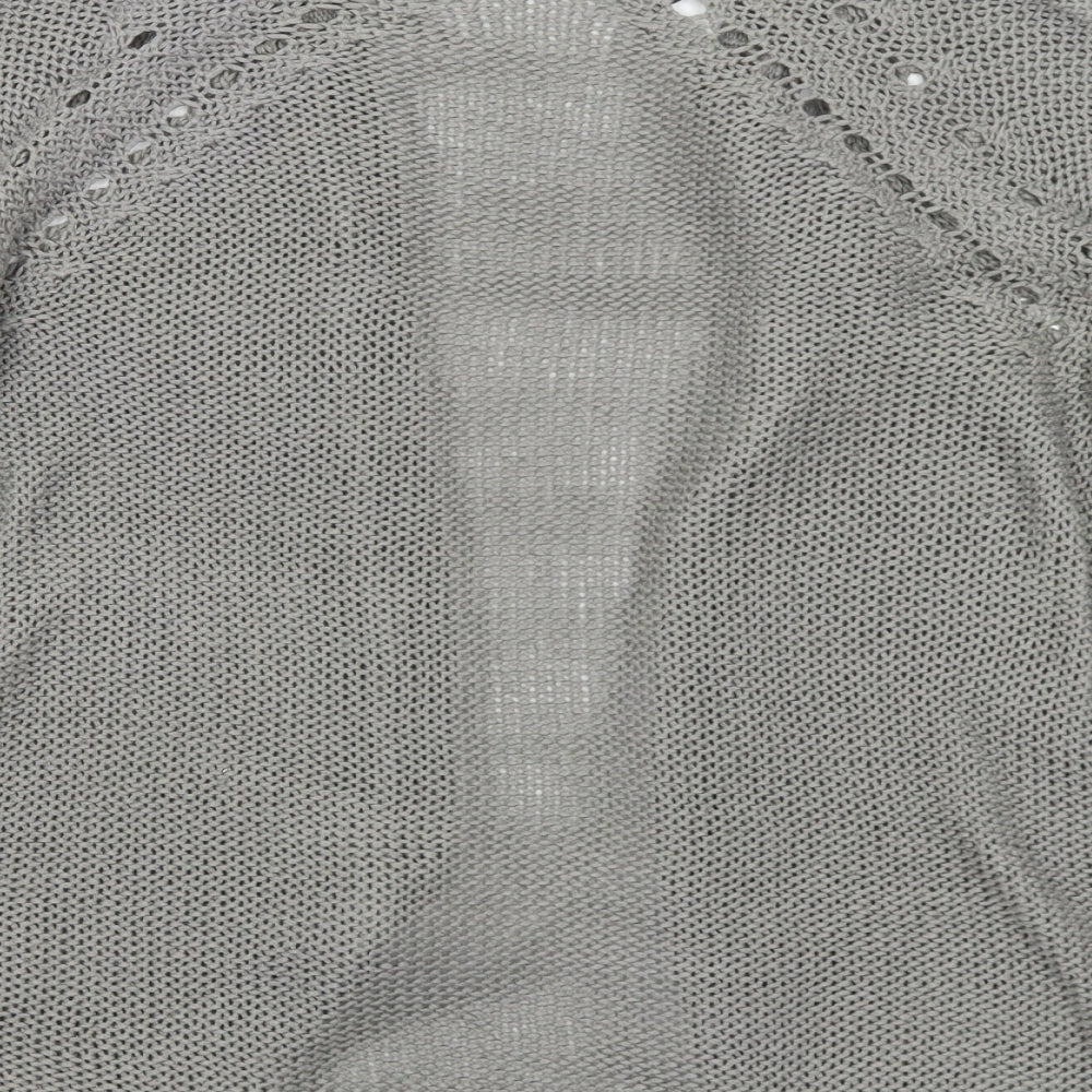 H&M Womens Grey V-Neck  Acrylic Cardigan Jumper Size XS