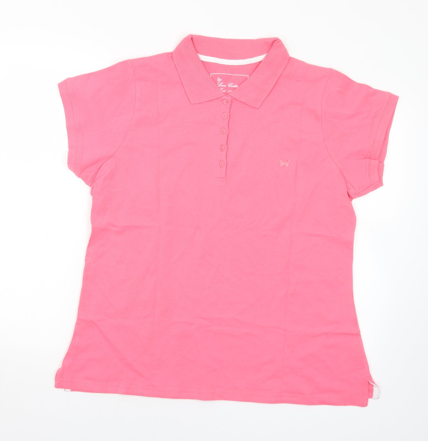 BHS Womens Pink  Cotton Basic Polo Size 20 Collared