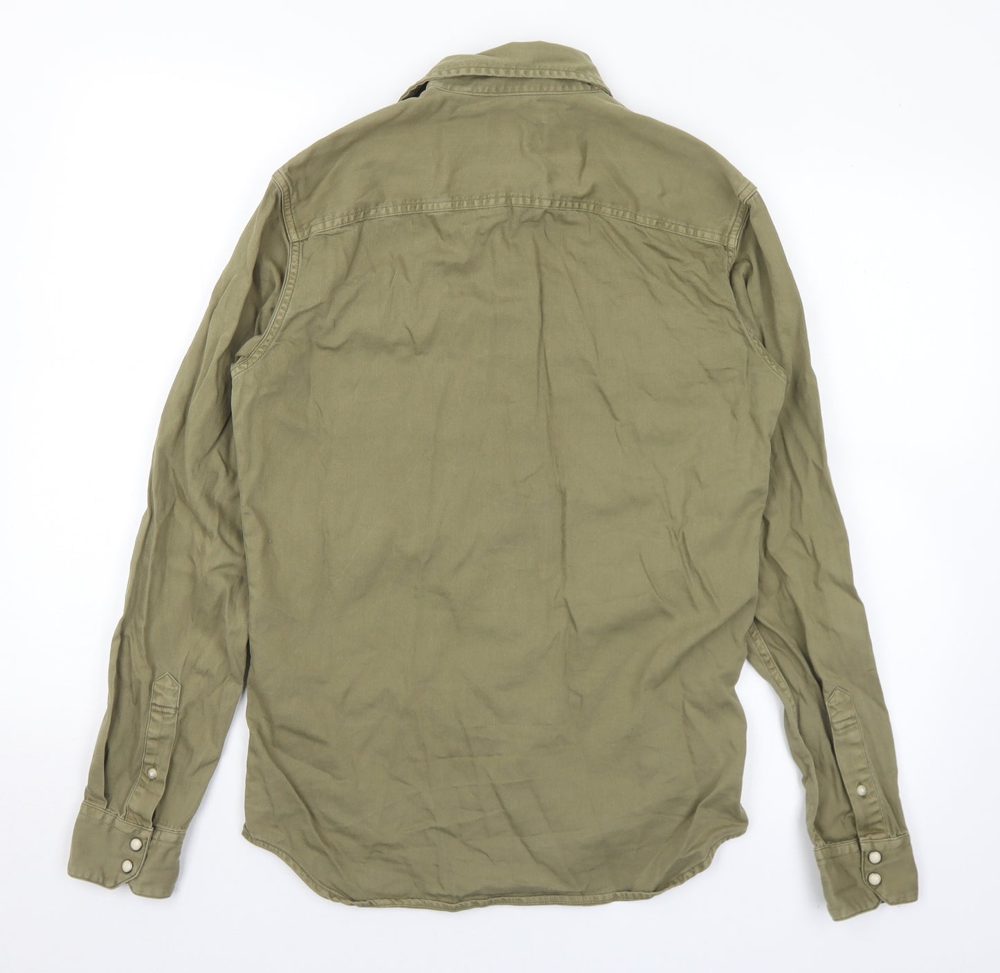 JACK & JONES Mens Green  Cotton  Button-Up Size XS Collared Button