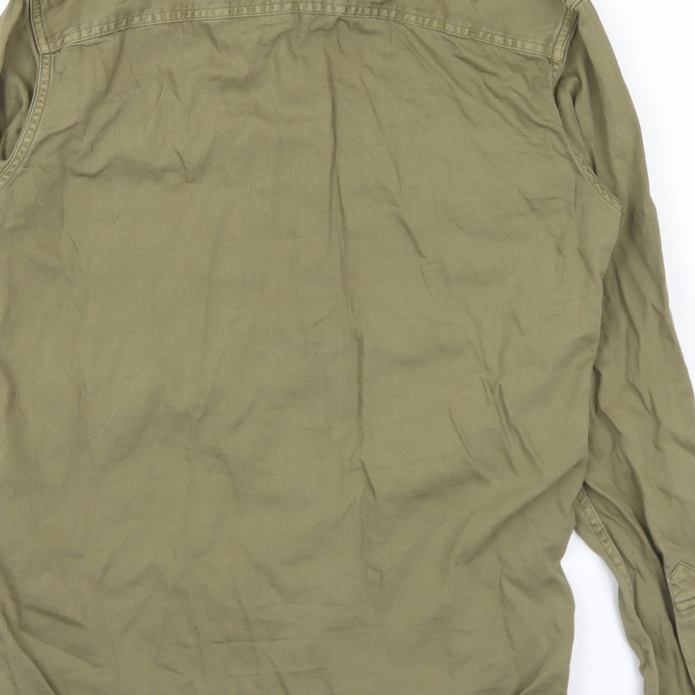 JACK & JONES Mens Green  Cotton  Button-Up Size XS Collared Button